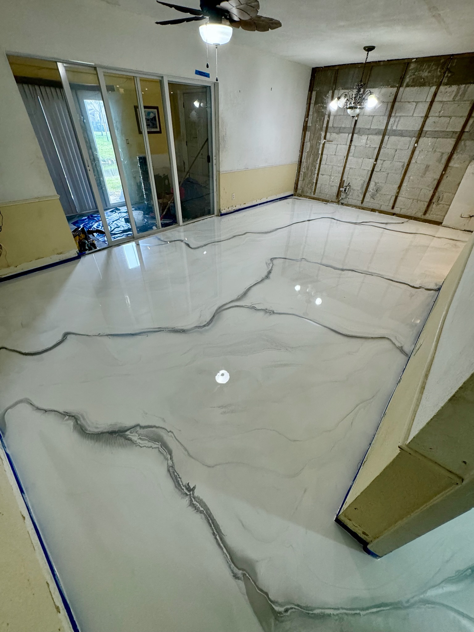 Custom floor finish