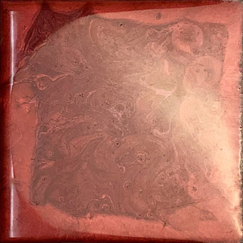 Pearl Red metallic epoxy swatch