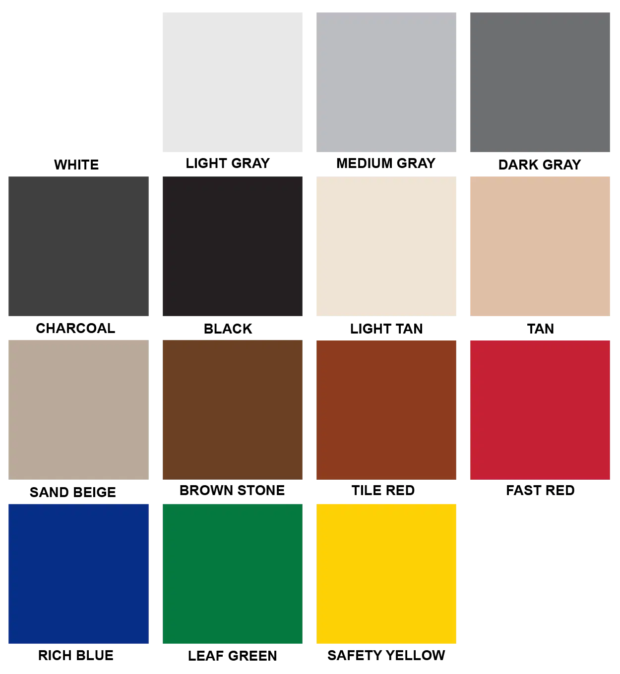 Standard Solid Colors